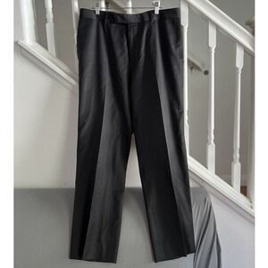 Hugo Boss James Brown US Black Dress Pants Mens 34R Flat Front Trousers 50123881